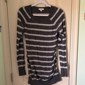 Liz Lange Maternity Striped Ruched Sweater Tunic